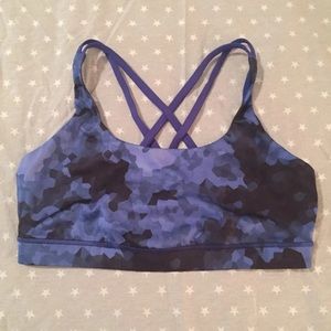 Lululemon Energy Bra - blue multi color - RARE PRINT - size 12